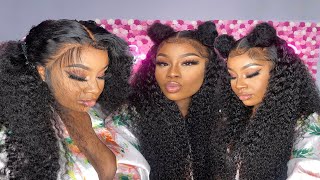 SOFT BABY HAIR TUTORIAL + 32&quot; CURLY WIG INSTALL | ASTERIA HAIR