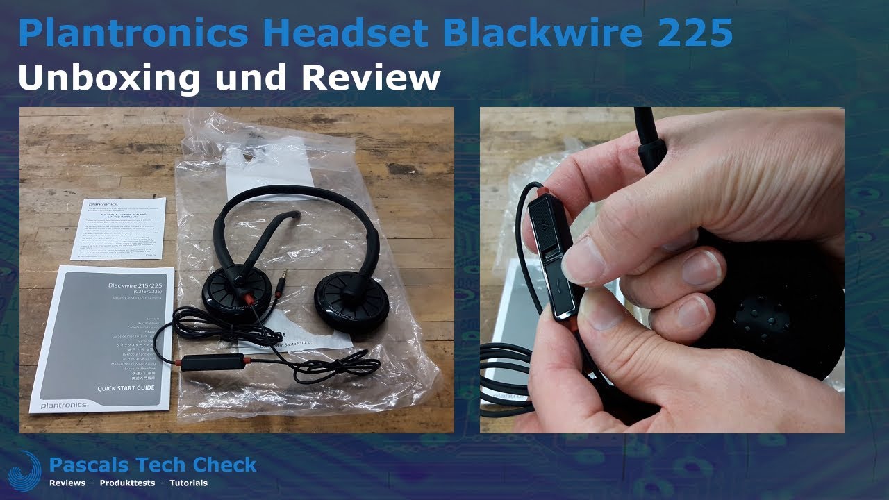 Plantronics Headset Blackwire 225 || Unboxing, Review und Test - YouTube