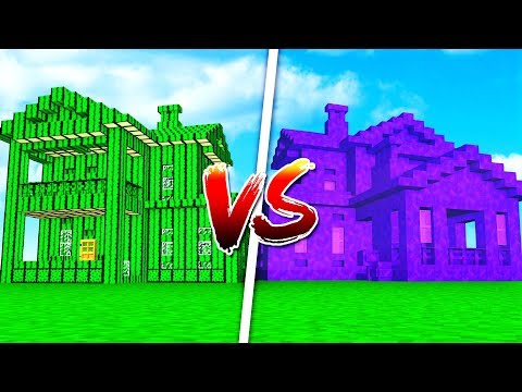 CACTUS HOUSE vs PORTAL HOUSE IN MINECRAFT!