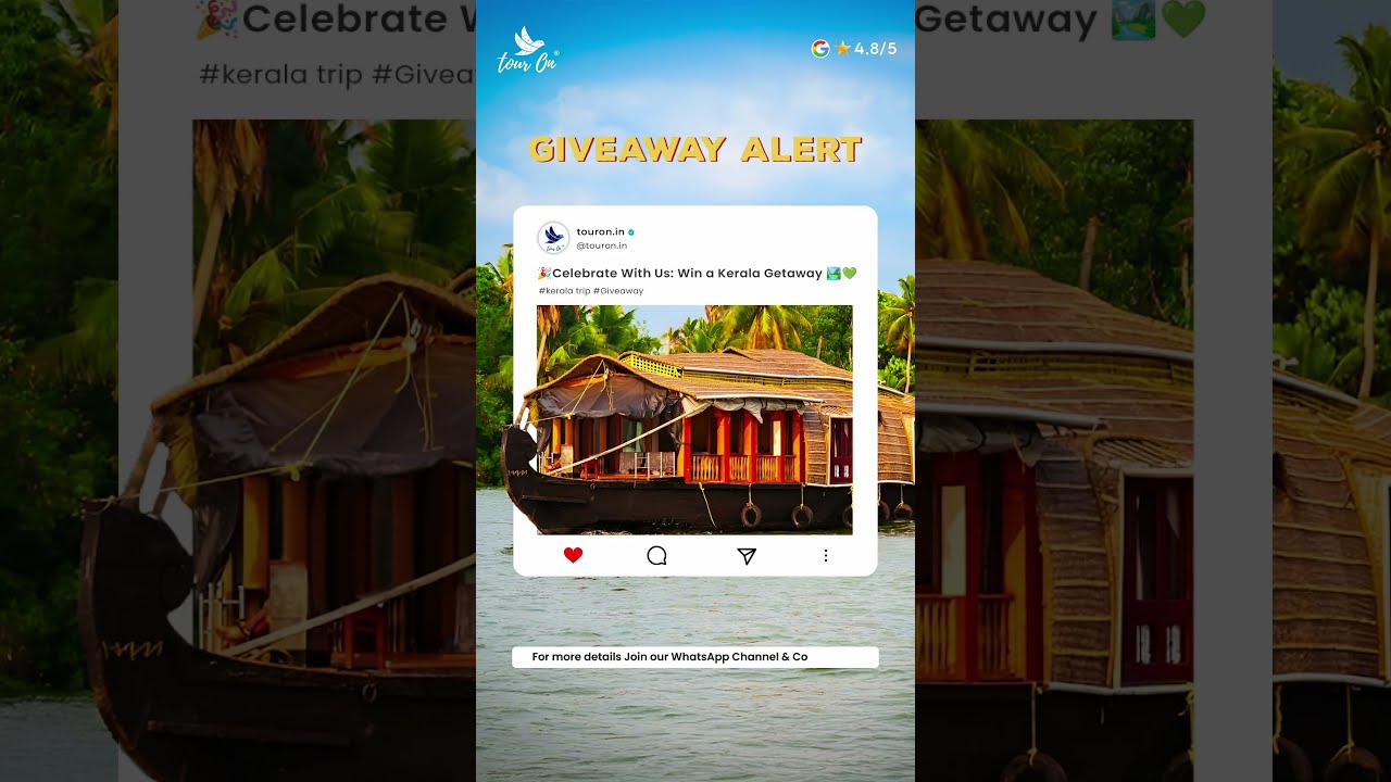 🎉 Kerala Travel Giveaway! Don’t Miss Out 🚤 | 