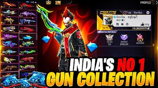 INDIA'S NO 1 GUN COLLECTION IN MY OWM 96 LEVEL ACCOUNT🚩#revansatheesh #freefire #garena