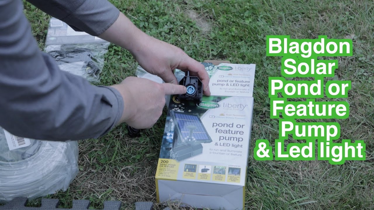 Blagdon Liberty Mains Free Solar Recharge Pond or Water Feature Pump with LED Light Ring