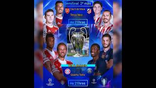 Quem vai a final da champion league nessas quatro  equipas?