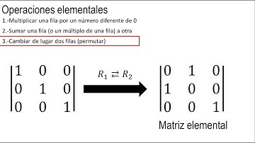 Matrices elementales | Álgebra lineal