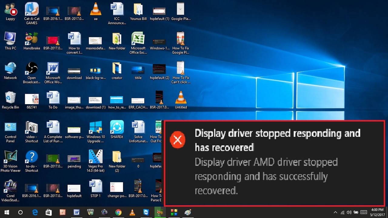 display driver problems windows 10