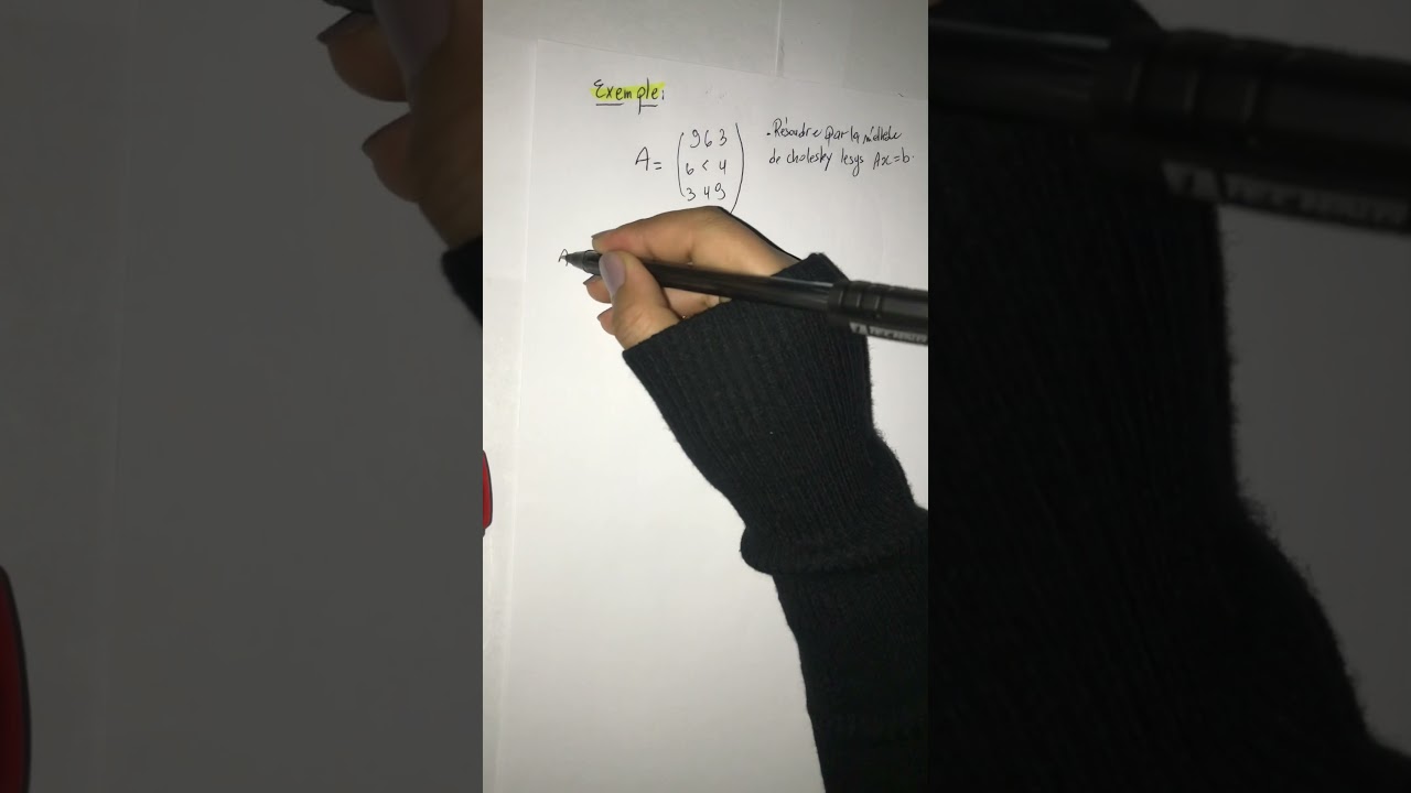 Méthode de cholesky بطريقة جد مبسطة