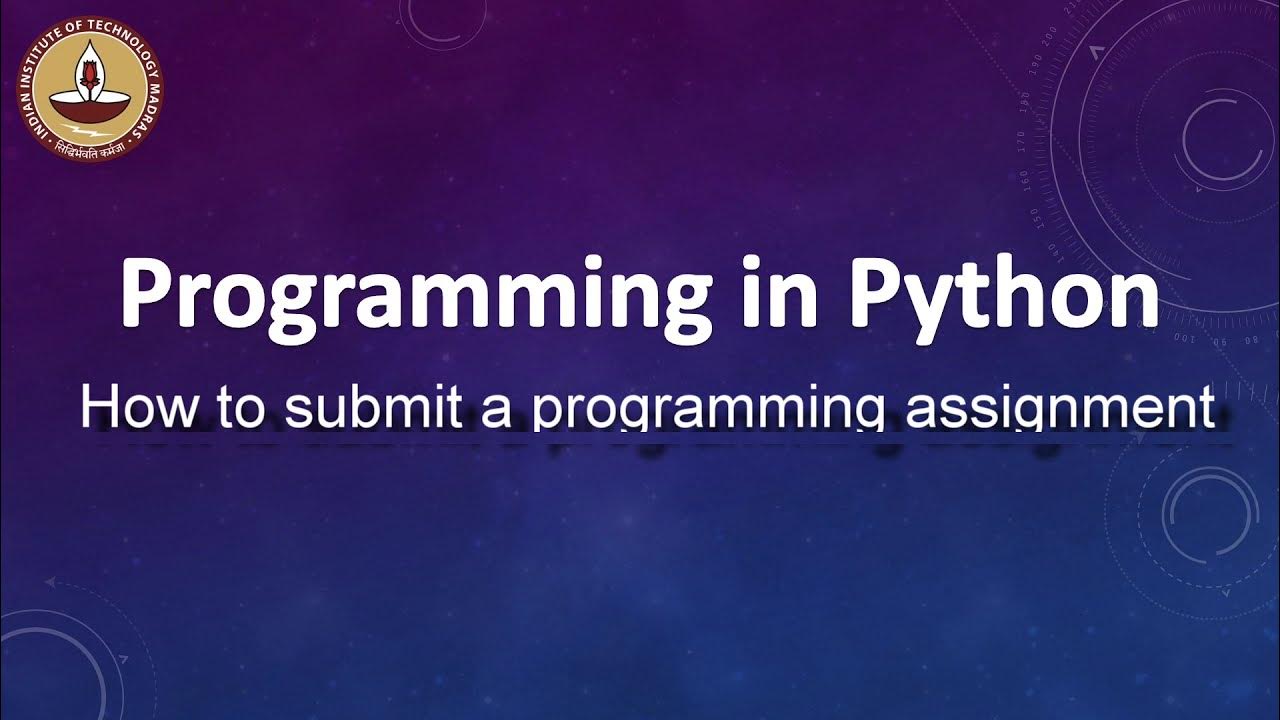How to submit a programming assignment - YouTube