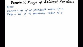 General mathematics - domain and range of rational functions (filipino
version)