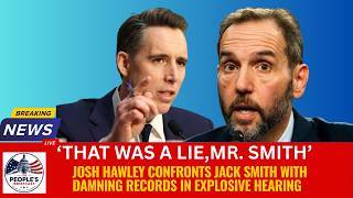 Josh Hawley CONFRONTS Jack Smith With Damning Records in Explosive Hearing