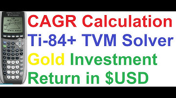 How to Calculate CAGR on Ti84 Plus TVM Solver Graphing Scientific Calculator Gold Investment Return