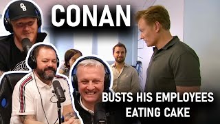 Conan Busts His Employees Eating Cake REACTION | OFFICE BLOKES REACT!!