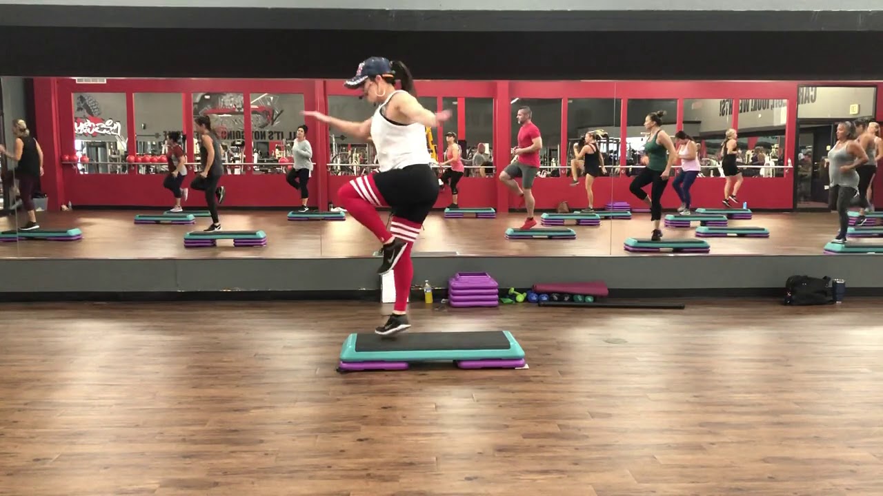 Cardio Step Workout 17.  Old School Step Aerobics Full Length