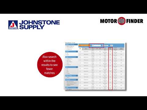 Johnstone Supply Motor Finder