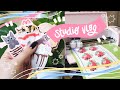 STUDIO VLOG 02 ♡ Making stickers, new art supplies, + more!!