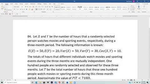 Actuarial SOA Exam P Sample Question 69 (once 84) Solution