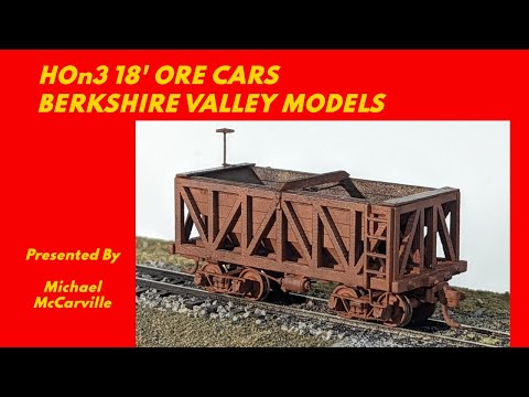 Berkshire Valley Models HO/HOn3 Ore Wagon Kit – #2101, Laser Cut Wood & Metal, Unpainted