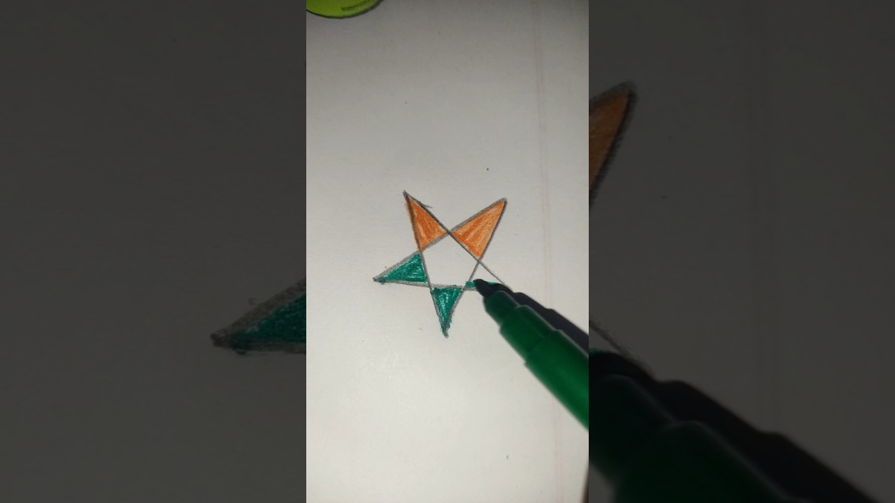 wow 😱 star flag color 🥰🌹very easy # art # draw # shorts video