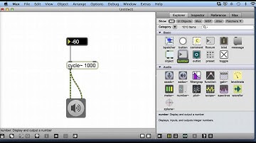 Max MSP V6 Tutorial 4 - The number object