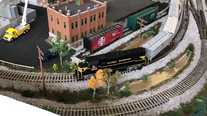 My 4x8 x 2 HO Garage Layout Walk Around Updated