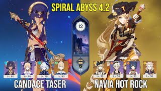 C6 Candace Taser & C0 Navia Hot Rock - Genshin Impact Spiral Abyss Floor 12 9 Stars