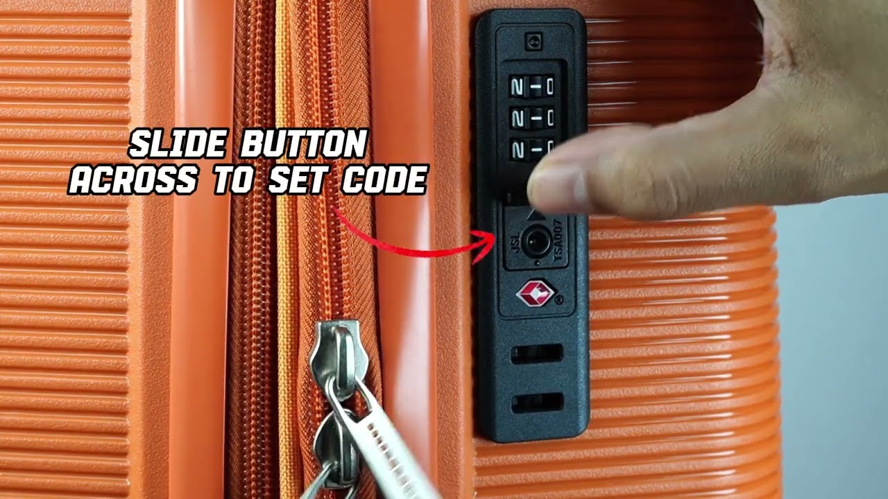 How do I set the passcode for a standard TSA luggage lock? - YouTube