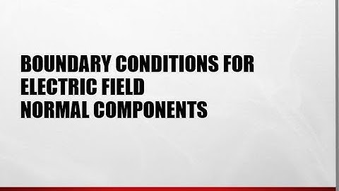 Electric Field Boundary Conditions (Normal Components) - English+Urdu Mix