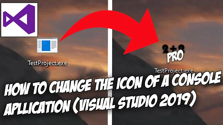 How to change the icon of a console application (exe) in Visual Studio 2019 (C++)