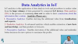 Data Acquiring, Organization, Processing and Analytics in IoT