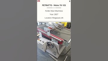 🚨 FOR SALE: Petratto Metro 78 / 105 Folder-Gluer Machine @Machinedalal