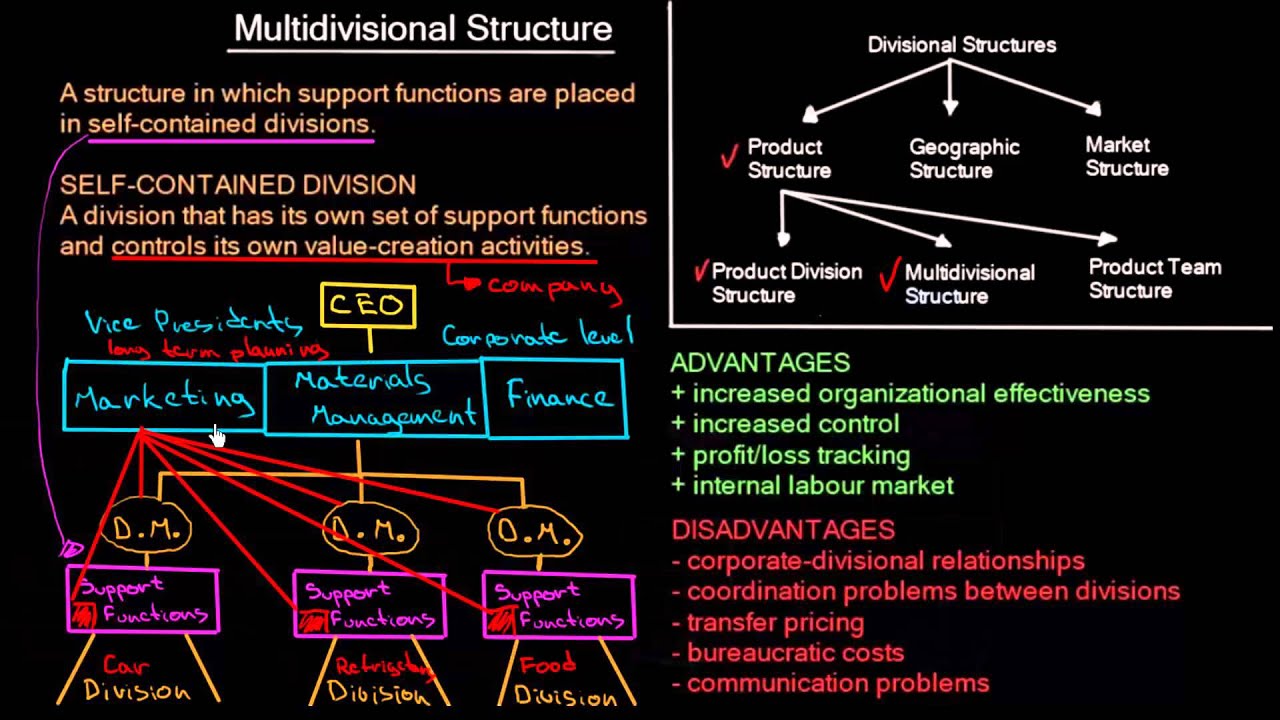 Multidivisional Organisational Structure | Organisational Design | Meanthat