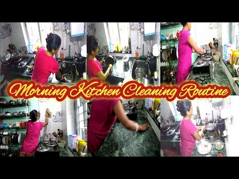Indian Morning Kitchen Cleaning Routine L Every Day Cleaning Under 30 Mins L Sangeeta S Life