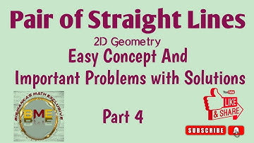 Pair of Straight lines|2D Geometry|Part-4