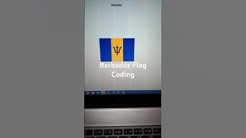 How to Code Barbados Flag 🇧🇧 with HTML CSS & JavaScript!  #coding #flagcoding #programming #htmlcss