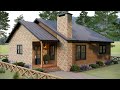 36'x32' (11x10m) Country House with 2-Bedroom | Simple and Cozy | Small House Design Under 1000 sqft