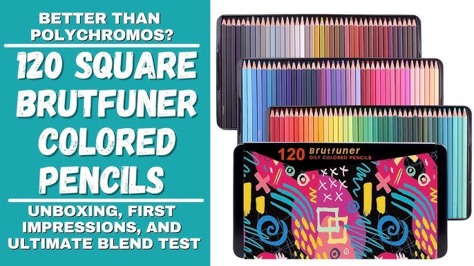 Review Of The Brutfuner 120 Set Of Square Colored Pencils — The Art Gear  Guide