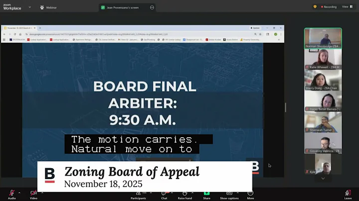 Zoning Board of Appeal Hearings 11/18/25