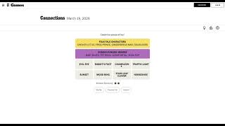 NYT Connections - 1012 Today Answer  | March 19, 2026