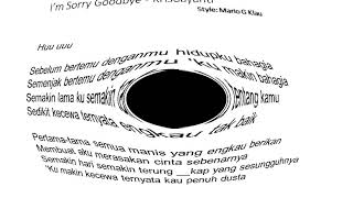 Karaoke - I'm Sorry Goodbye Krisdayanti - Male Key