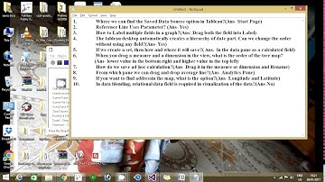 Tableau Qualified Associate Exam Knowledge base Questions and Answers