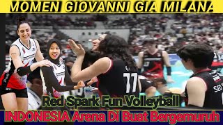 MOMEN, GIOVANNI GIA MILANA &amp; MEGAWATI MEMBUAT FUN VOLLYBAL INDONESIA ARENA BERGEMURUH