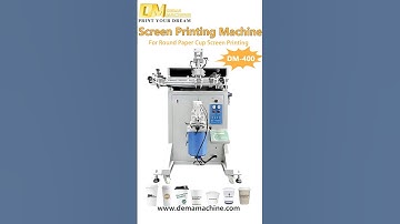 ✨ Unleash Vibrant Designs with DEMA Semi-Auto Screen Printing Machine for Paper Cups! #customcups