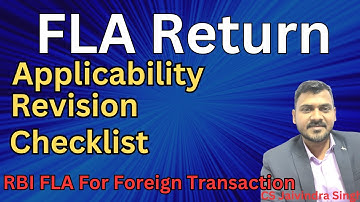 RBI FLA Return Applicability, Revision and Checklist I CS Jaivindra Chauhan Last date 15th July 2025