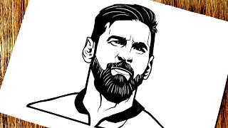 How to draw lionel messi with a beard - stencil drawing fifa world cup
the footballer for argentina silhouet...