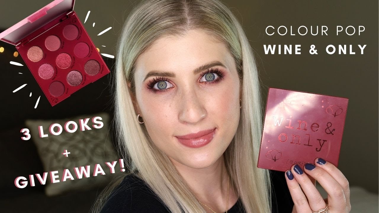 NEW ColourPop WINE & ONLY Palette // 3 LOOKS + Swatches - YouTube