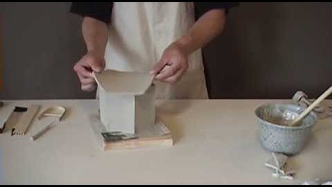 Hand Built Hexagonal Container by Bamboo Tools Pottery