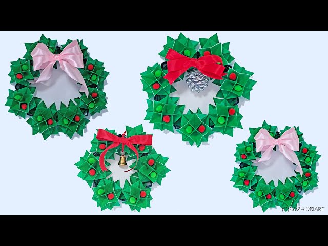 立体折り紙 簡単クリスマスリースNEW!