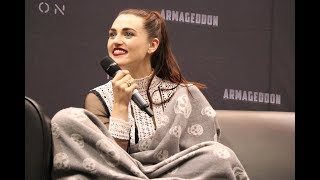 Katie McGrath at Armageddon Expo Panel Interview 06032018