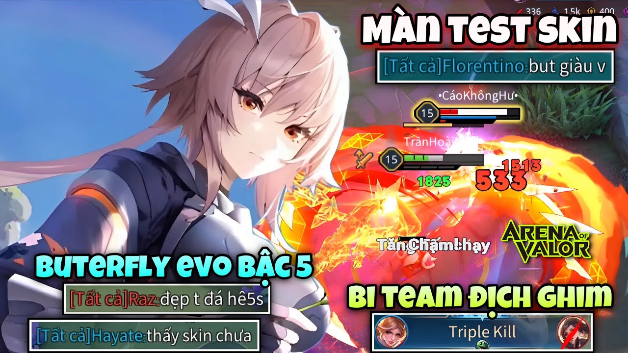 Màn Test Skin Butterfly EVO Bậc 5 Khiến Cả Team Địch Ghim Vì Skin Quá Đẹp Và Cái Kết Sẽ NTN !!!