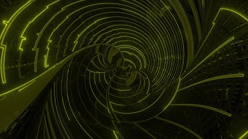 VJ Loop: CircuitWaveTorus Yellow Layer