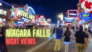 Niagara Falls at Night Clifton Hill Victorian avenue